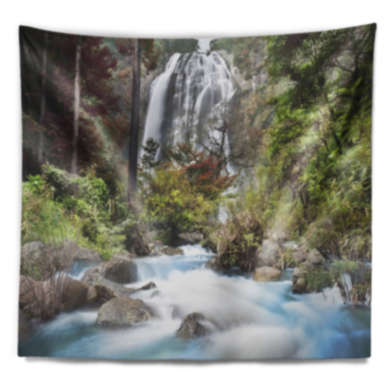 Photographie blue klonglan waterfall tapisserie, H 50 po x l 60 po