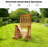 Wooden Oversized Porch Rocker Chair With High Back And Armrest, All Weather Slatted Rocker For Backyard, Garden, 400 Lbs Support, Natural-620381083