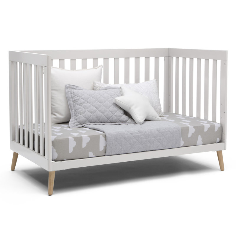 Lit de bébé convertible 4-en-1 Essex, Blanc Bianca, Lit à barreaux
