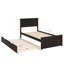 Lit plateforme simple avec structure gigogne simple sous le lit-2046712788