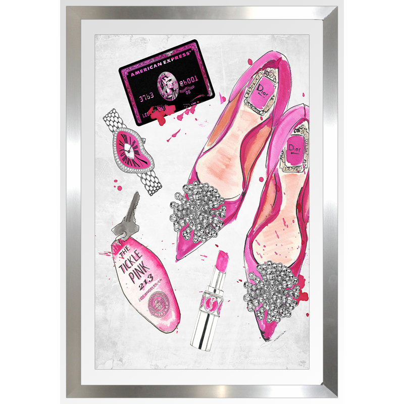 «Night at the Tickle Pink 2», reproduction sur acrylique, H 39,5 po x l 27,5 po x P 0,75 po, Acrylique avec cadre argent