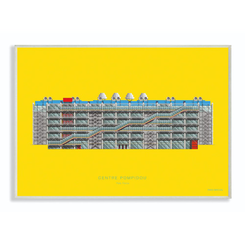 « centre pompidou célèbre people personnages style style », impression sur toile, H 13 po x l 19 po, Plaque murale