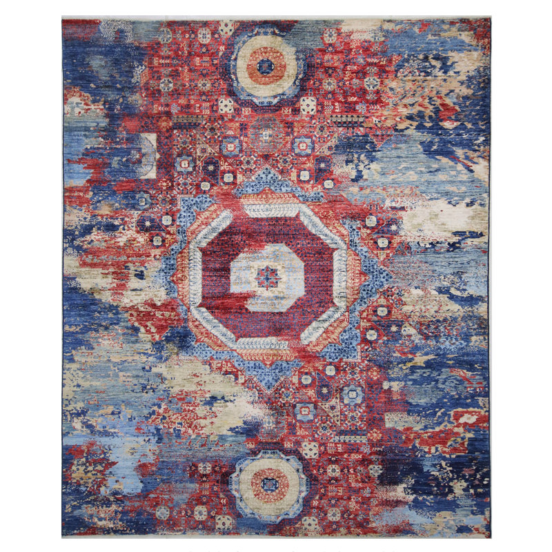Hand Knotted Wool Area Rug