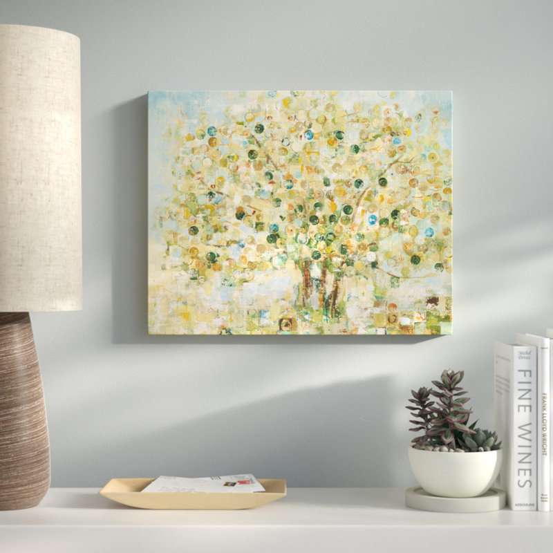 Pommier par Tiers et mur - Reproduction de cadre photo sur bois, H 24 po x l 30 po x P 1,5 po, Toile tendue