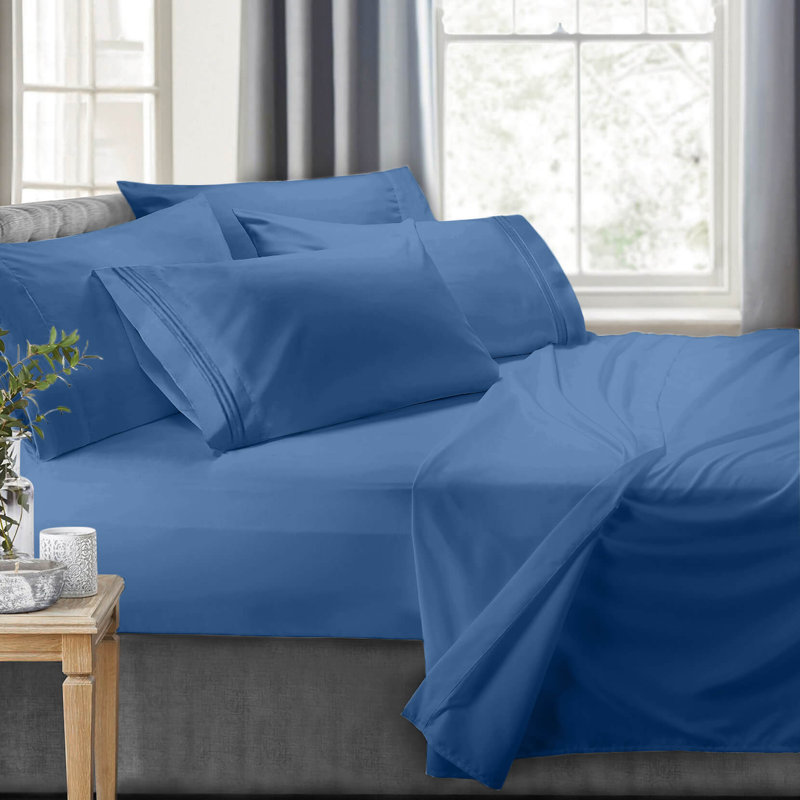 RV/Short Queen Microfiber Sheet Set, Blue Heaven