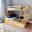 Lit superposé standard en bois massif Bolles-1021884701-1021884698