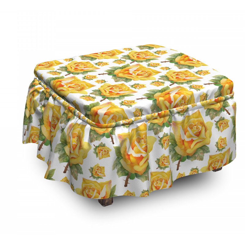 Housse pour repose-pieds de beauté naturelle roses