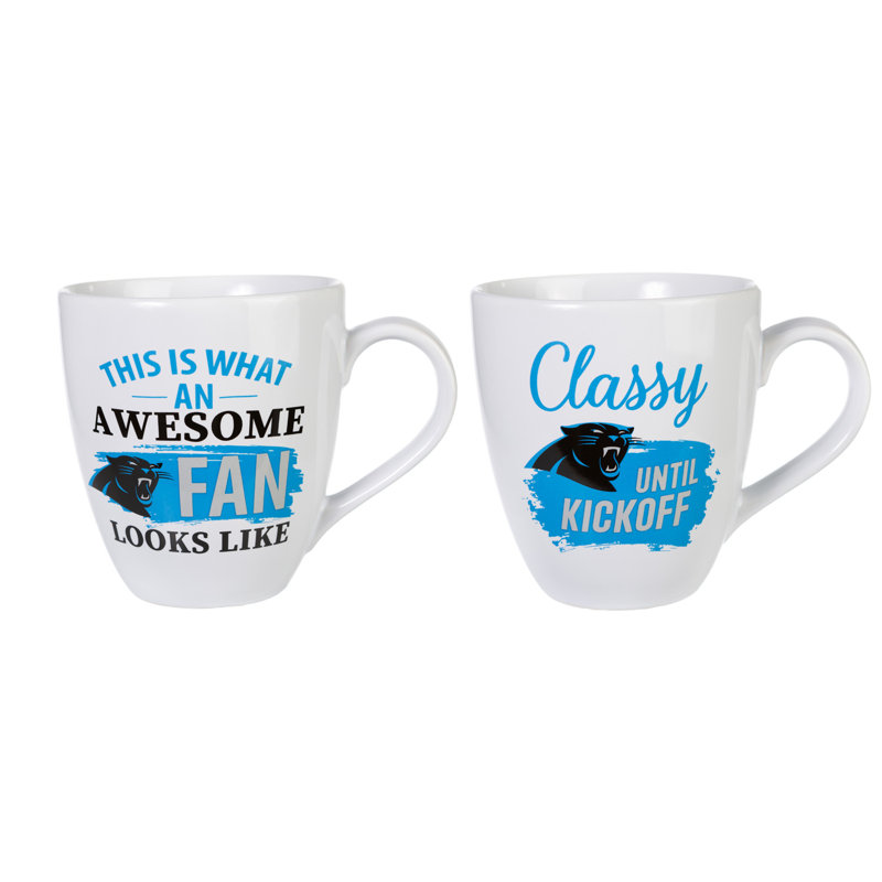 Ensemble de 2 tasses à café NFL, Carolina Panthers