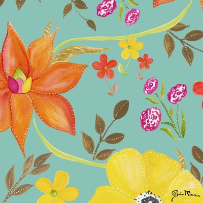 Flower Festival II by Julia Minasian - Wrapped Canvas Print