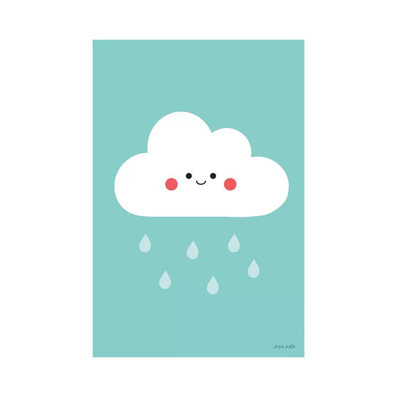 Happy Cloud Li - Wrapped Canvas Print, 20.32 cm H x 30.48 cm W