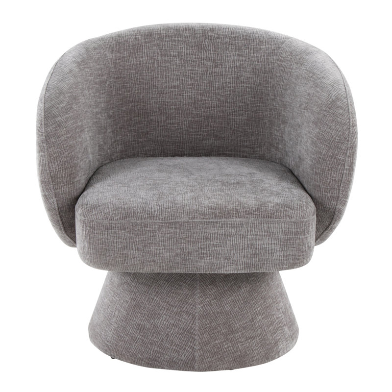 Chaise d'appoint pivotante en tissu gris, Gray