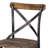 Antique Black And Antique Oak Bar Stool With Cross Back