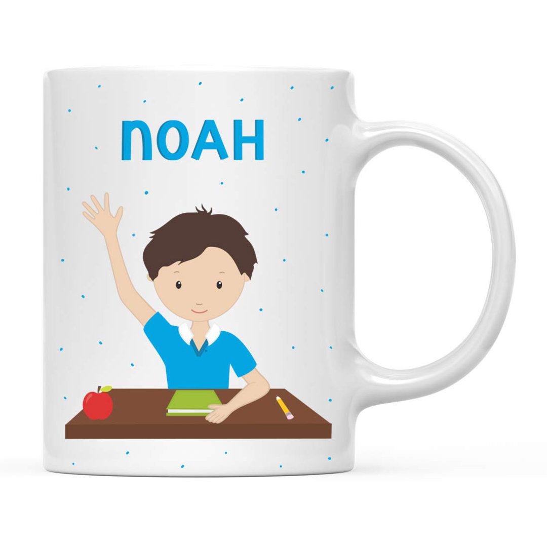 Vogel Personalized Kids Haired School Boy Coffee Mug Zoomie Kids 