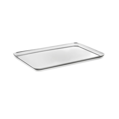 Plateau rectangulaire en acier inoxydable