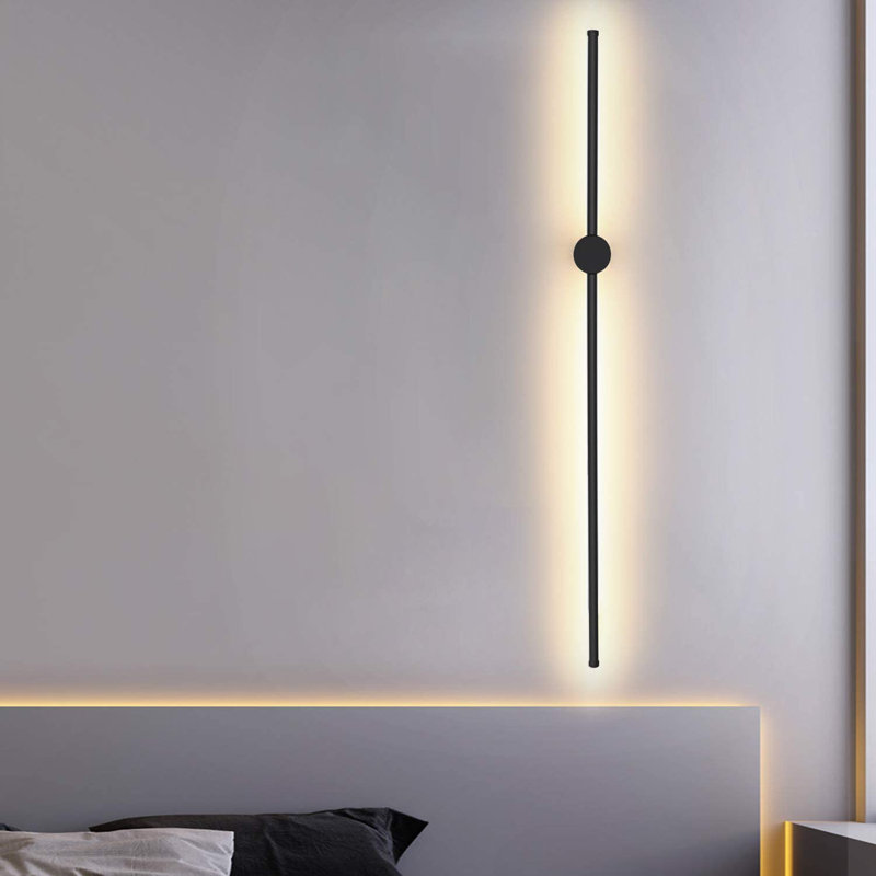 LED 1-light wall light black 100cm Flush Mounted Sconce Jalapa