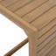 Table de bout de patio en brun, fabriquée en bois, offrant plus d'espace, look moderne et fonctionnel, assemblage requis