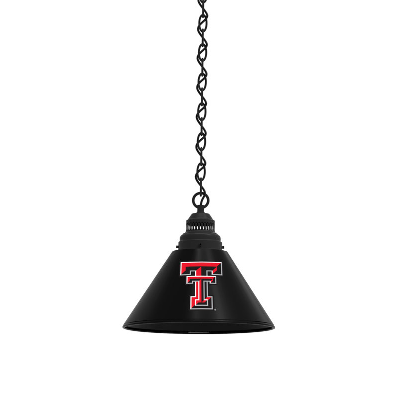 1 - Light Single Pendant, Black, Texas Tech Red Raiders
