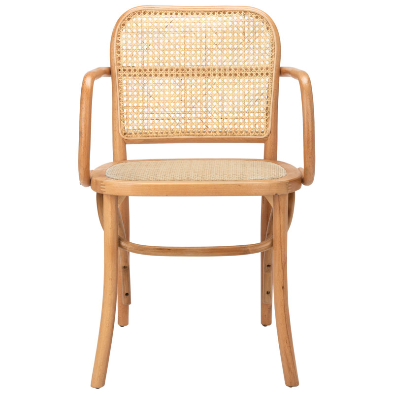 Sarianna 18.1'' H Beech Armchair, Beige