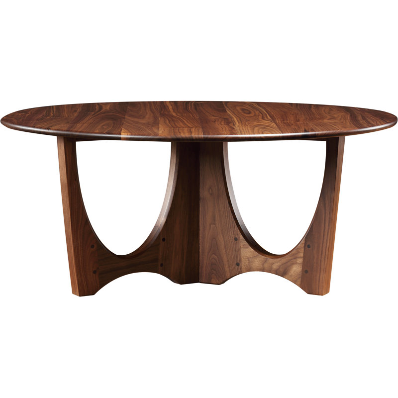 Walnut Grove Solid Wood Cross Legs Coffee Table