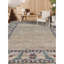 Tapis beige et bleu noué à la main de haute qualité