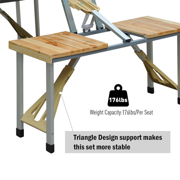 Arlmont & Co. Table de pique-nique pliante Galvan et Commentaires - Wayfair  Canada