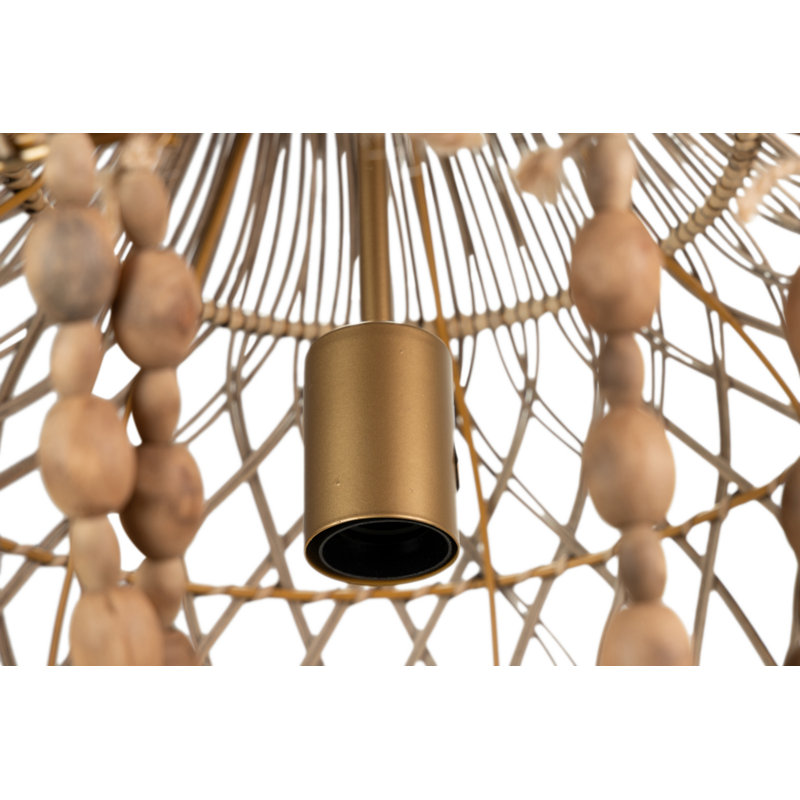 1 - Light Natural Unique/Statement Pendant, 77" H x 44" W