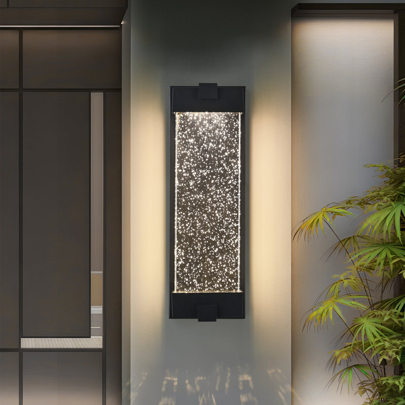 Applique murale d'extérieur en aluminium noir