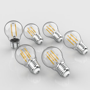 4 W, ampoule DEL G45, à intensité variable, blanc chaud (2 700 K) à culot moyen (standard) E26 (Ensemble de 6)
