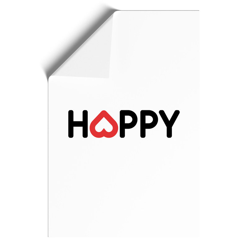 Happy - Frameless Print, 84cm H x 59cm W x 0.1cm D