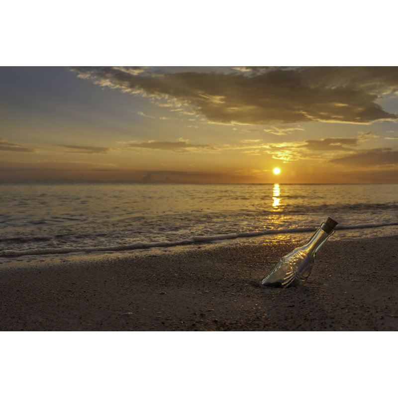 Message In A Bottle - Wrapped Canvas Print, 81cm H x 122cm W x 3.8cm D