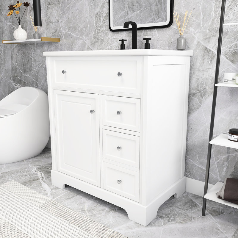 30'' Single Bathroom Vanity with Ceramic Top