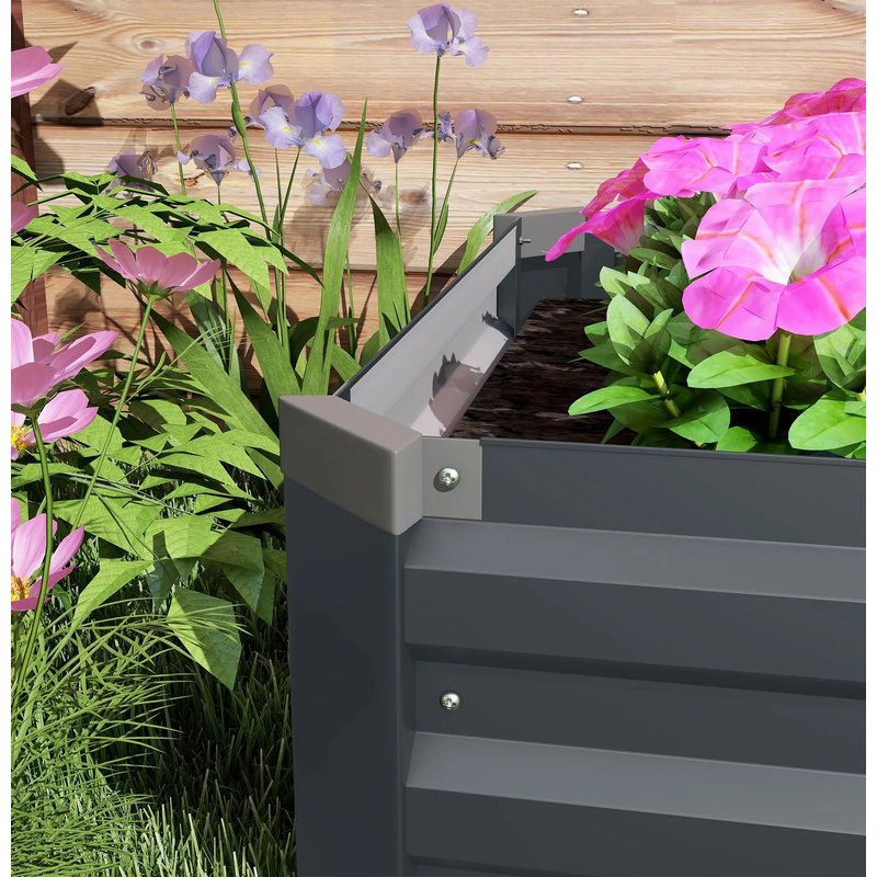 Galvanized Raised Garden Bed Kit for Flowers, Herbs and Vegetables