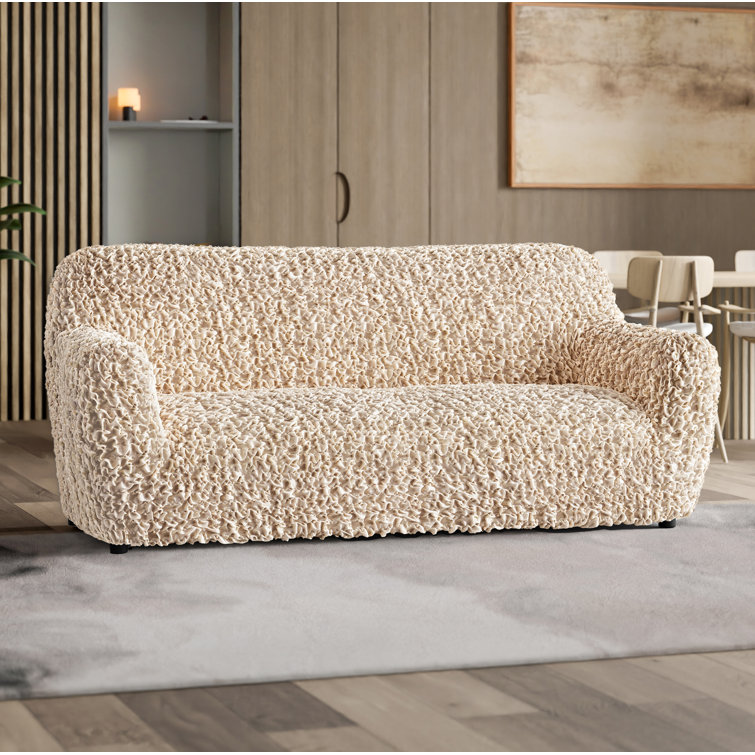 Fuco Collection Stretch 3-Seater Sofa Slipcover - Exclusive Design & Soft to Touch