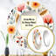 Doux pastels décoratifs de fleurs - miroir mural unique boho, miroir rond rose, impression d'art en métal-99625767
