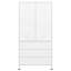 Bertrame Industrial Wardrobe 90x50x180 cm Metal-1690364253