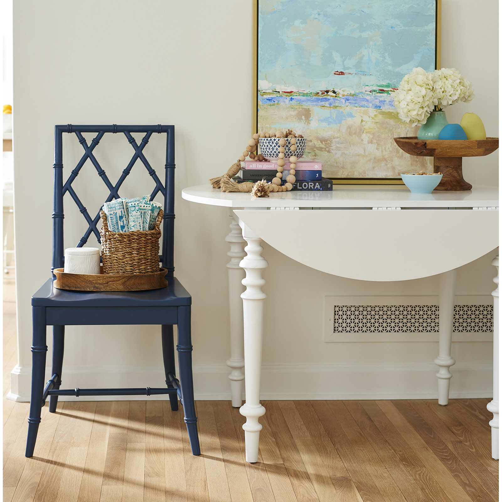 Janae Dining Chair, Navy Blue
