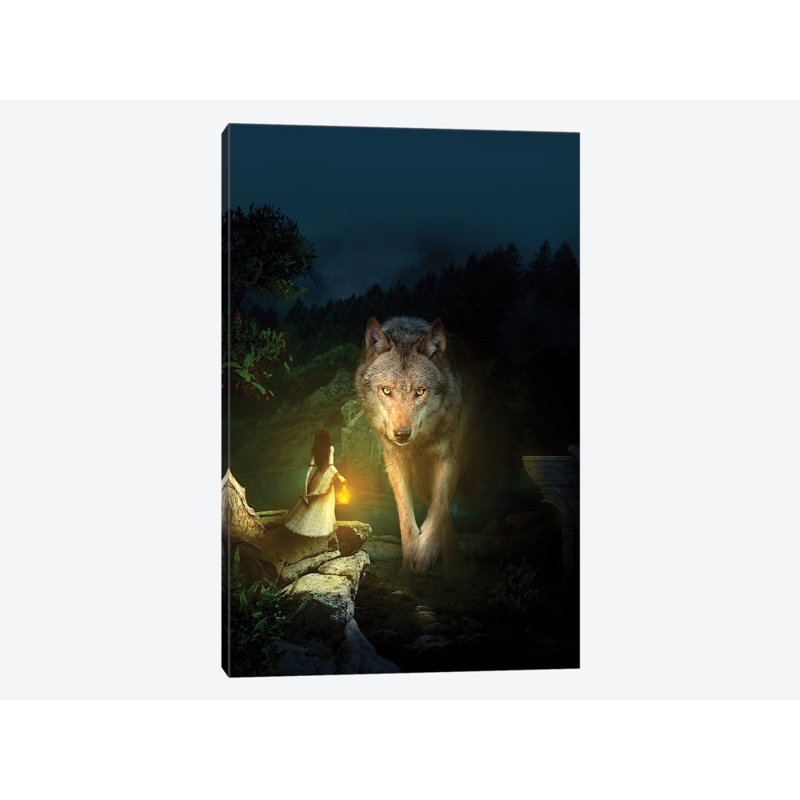 " The Wolf " by Riza Peker, 12" H x 8" W x 0.75" D
