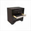 Ensemble de chambre à coucher 5 grands lits avec rangement en bois d'ingénierie noir traditionnel | Noir | Bois
