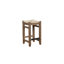 Aston 6 Piece Dining Set With 42"W Dining Table Four 15"W Square Stools And 1 Buffet Console Table