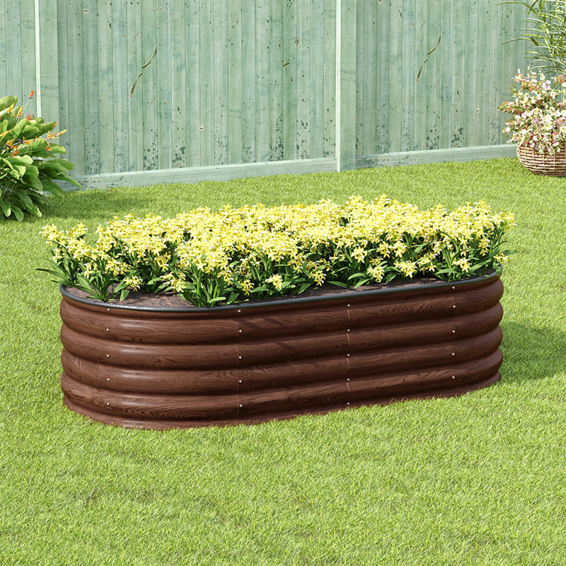 Planter Box, 42cm H x 160cm W x 80cm D, Brown