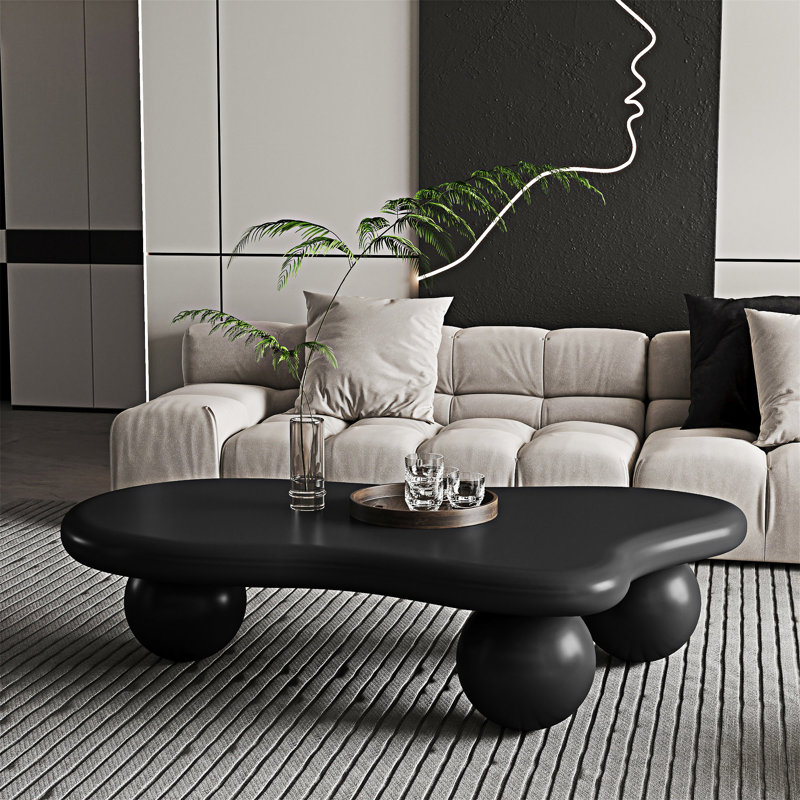 Table basse en forme de nuage, Noir