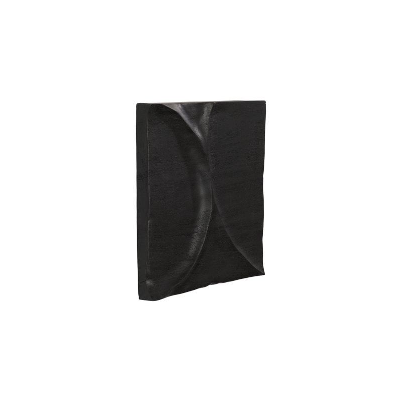 Curve Wall Tile, Wave, Black, Black