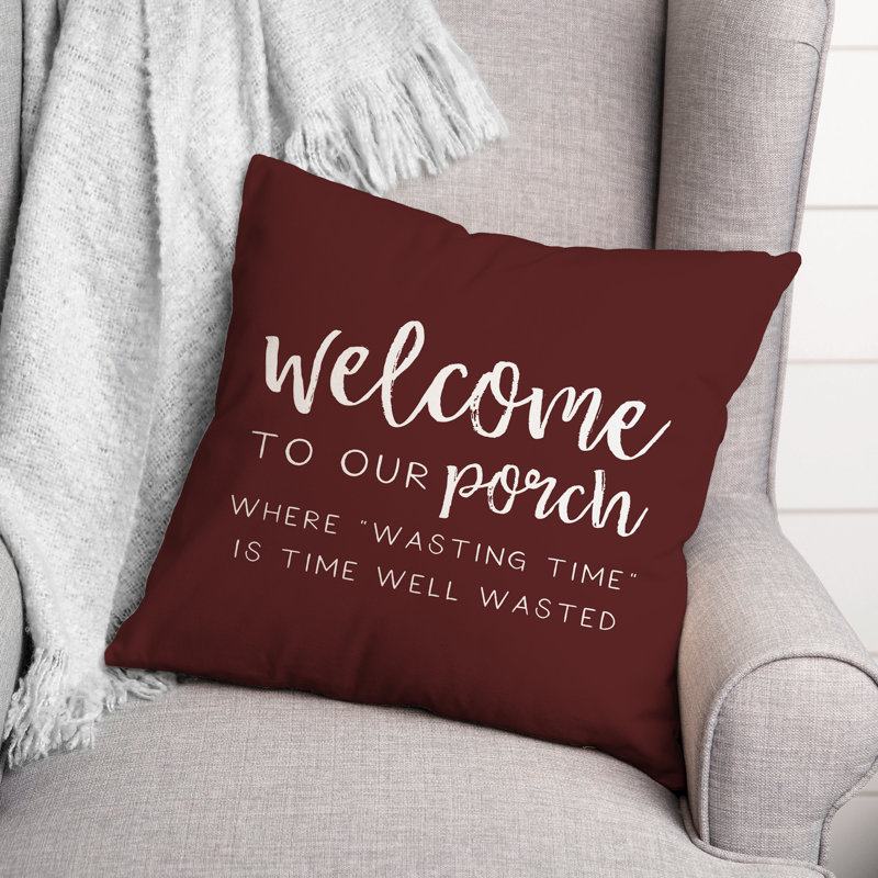Coussin décoratif intérieur / extérieur en polyester , H 18 po x l 18 po, Marron