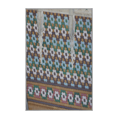 Tapis jaune/bleu ciel/vert à motifs Forrestal
