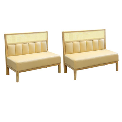 Banc rembourré en similicuir Simple Elegant Cafe