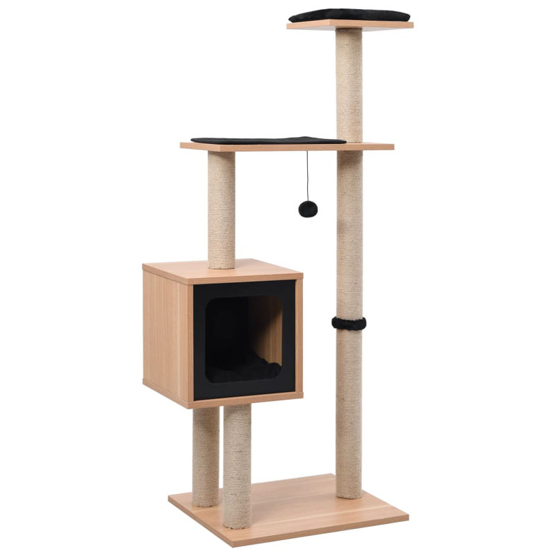 Gianna 123cm H Cat Tree, Oak/Black