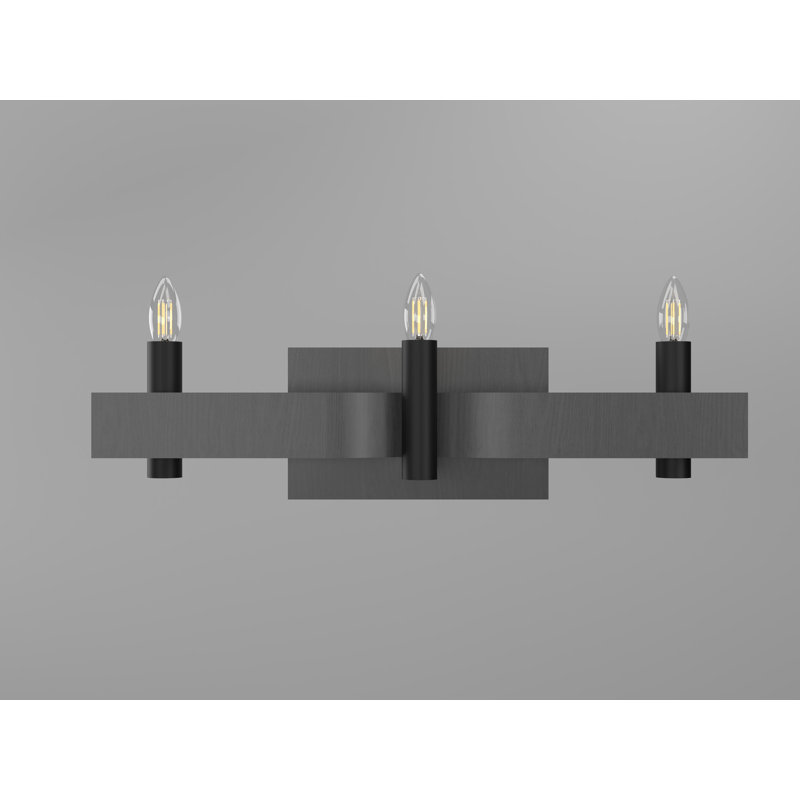 Flow Candle Wall Light, Organic Gray, 7.09" H x 27.56" W x 6.1" D, 3 Lights