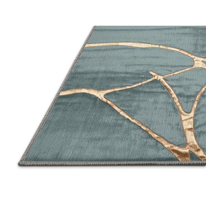 Machine Washable Gray Area Rug, Round 8'