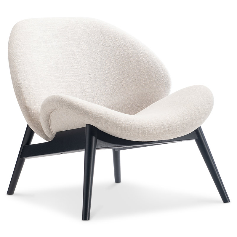 Bernhardt Jett Fabric Chair, Brown, Cream Polyester Blend