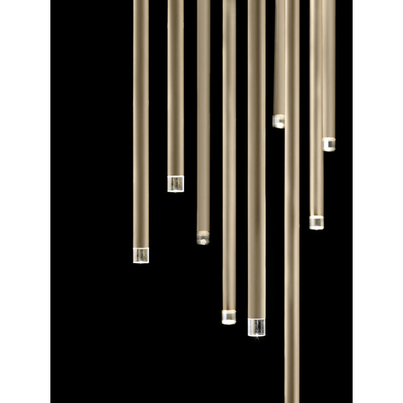 Lodes A-Tube Nano Suspension Lamp Black Cable Low-V, Matte Champagne, 11.81'' H X 0.78'' W X 0.78'' D
